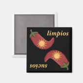 Sol y Chile Hot en Spicy Fun Vaatwasser Magneet (Voorkant / Achterkant)