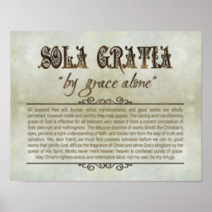 "SOLA GRATIA" 14x11-Poster (Archivaal, Matte) Poster