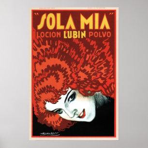 SOLA MIA Hair Shampoo Looptijd en Art Deco Poster