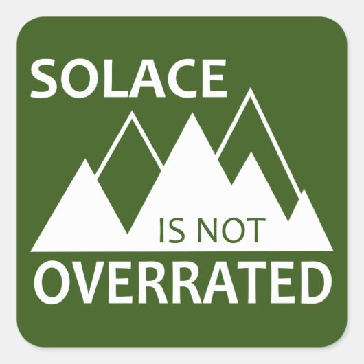 Solace is niet overbelast vierkante sticker (Voorkant)