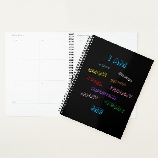 Solace Mind® I AM Affirmations Planner (Devant avec enveloppe)
