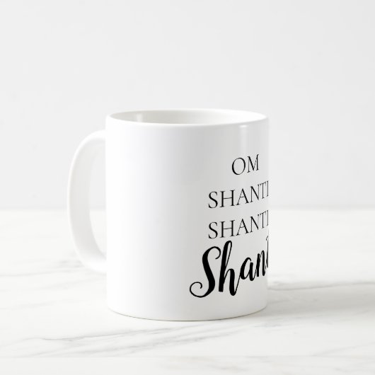 Solace Mind® OM Shanti Mug (Devant gauche)