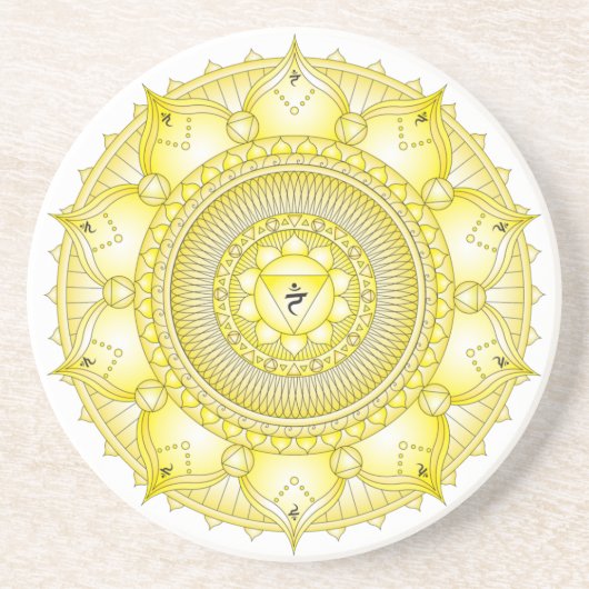 Solaire Plexus Chakra Lumière Dessous de verre Man (Devant)