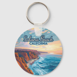 Solana Beach California San Diego Vintage Sleutelhanger