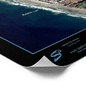 Solana Beach, California satellite poster print (Hoek)