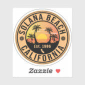 Solana Beach California  Souvenirs 60's Sticker (Vel)
