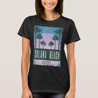 Solana Beach California Vaporwave Retro T-shirt