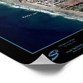 Solana Beach, Californie affiche satellite (Coin)