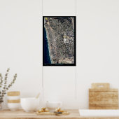Solana Beach, Californie affiche satellite (Cuisine)