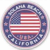 Solana Beach Californië, Solana Beach Sticker (Voorkant)