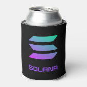 Solana Logo en tekst onder de Koelbox van het Afbe Blikjeskoeler (Blikje Voorkant)