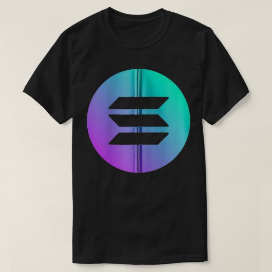 Solana SOL Logo Cryptocurrency Emblem Zip T-shirt (Design voorkant)