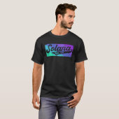 Solana SOL Script Bold Font Retro Solana Crypto T-shirt (Voorkant volledig)