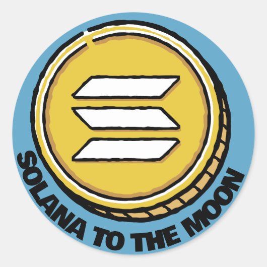 SOLANA TO MOON cadeau crypto sticker voor vriend (Voorkant)