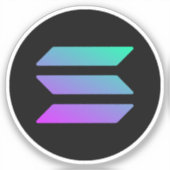 SOLANA TO MOON TRADER autocollant moderne pour lui (Recto)