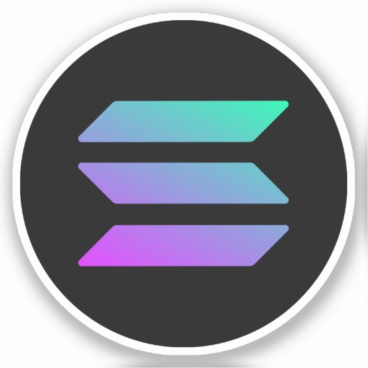 SOLANA TO MOON TRADER autocollant moderne pour lui (Recto)