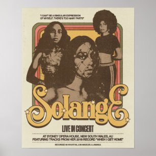 Solange Live in New South Wales, Au Poster