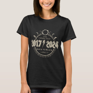 Solar Eclipse 20172024 Terug naar zwart USA Spring T-shirt
