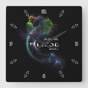 Solar Eclipse 2017 Vierkante Klok