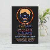 Solar Eclipse 2017 Viewing Party Funny Hipster Kaart (Staand voorkant)