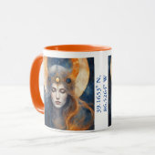 Solar Eclipse 2024 Aanpassen met naam of locatie Mok (Voorkant links)