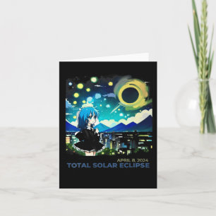 Solar Eclipse 2024 Anime Style Art Kaart