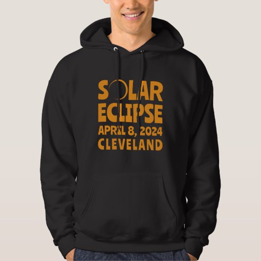 Solar Eclipse 2024 Cleveland Ohio Hoodie (Voorkant)