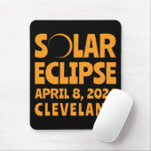 Solar Eclipse 2024 Cleveland Ohio Muismat (Met muis)