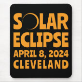 Solar Eclipse 2024 Cleveland Ohio Muismat (Voorkant)