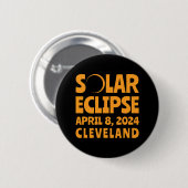 Solar Eclipse 2024 Cleveland Ohio Ronde Button 5,7 Cm (Voorkant /achterkant)