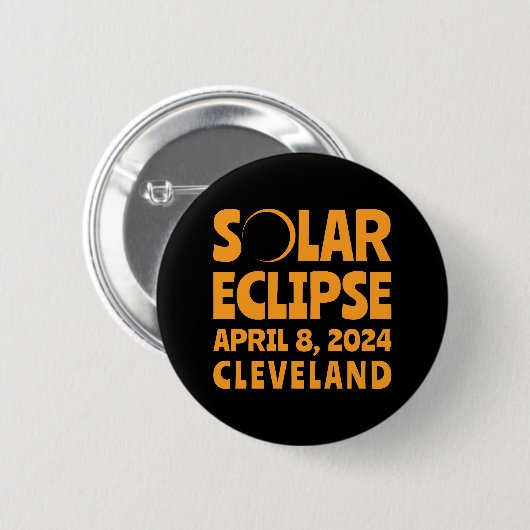 Solar Eclipse 2024 Cleveland Ohio Ronde Button 5,7 Cm (Voorkant /achterkant)