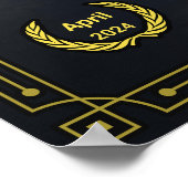 Solar Eclipse 2024 filmstijl Poster (Hoek)