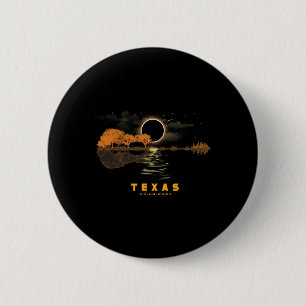 Solar Eclipse 2024 Gitaar 04.08.24 Totaliteit Texa Ronde Button 5,7 Cm