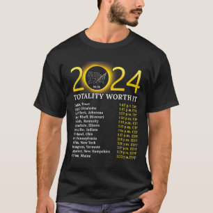 Solar Eclipse 2024 Grappige totaliteit waard Het T T-shirt