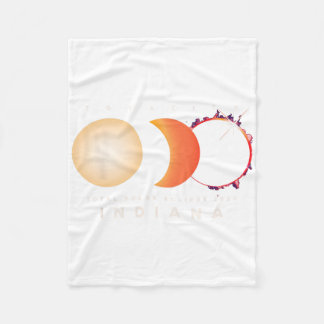Solar Eclipse 2024 Indiana Total Eclipse America G Fleece Deken
