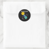 Solar Eclipse 2024 Infographic Grappige Skywatcher Ronde Sticker (Tas)