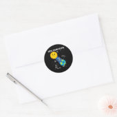 Solar Eclipse 2024 Infographic Grappige Skywatcher Ronde Sticker (Envelop)
