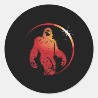 Solar Eclipse 2024 Leuk Bigfoot Sungles Totaal Ecl Ronde Sticker