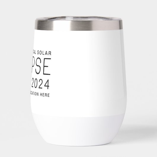 Solar Eclipse 2024 Lieu personnalisé Commémoratif (Arrière)