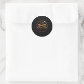 Solar Eclipse 2024 Ohio Cleveland Total Eclipse To Ronde Sticker (Tas)