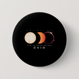 Solar Eclipse 2024 Ohio Total Eclipse America Grap Ronde Button 5,7 Cm