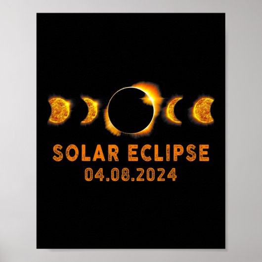 Solar Eclipse 2024 Schattigee Solar Eclipse Kinder Poster (Voorkant)
