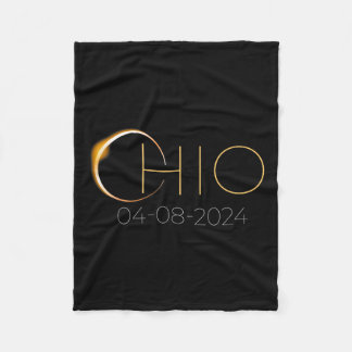 Solar Eclipse 2024 staat Ohio Totale Zonsverduiste Fleece Deken