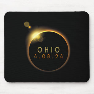 Solar Eclipse 2024 staat Ohio Totale Zonsverduiste Muismat