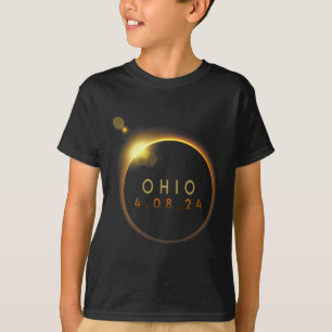 Solar Eclipse 2024 staat Ohio Totale Zonsverduiste T-shirt