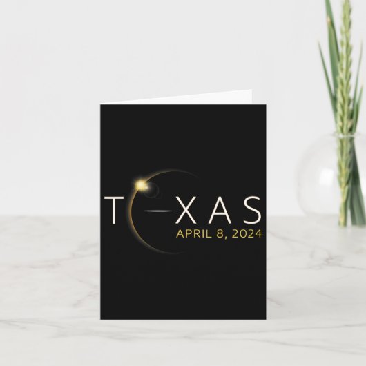 Solar Eclipse 2024 staat Texas Total Solar Eclipse Kaart (Voorkant)