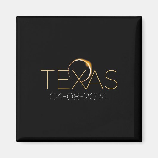 Solar Eclipse 2024 staat Texas Total Solar Eclipse Magneet (Voorkant)