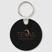 Solar Eclipse 2024 staat Texas Total Solar Eclipse Sleutelhanger (Voorkant)