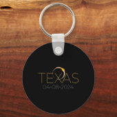 Solar Eclipse 2024 staat Texas Total Solar Eclipse Sleutelhanger (Voorkant)