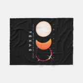 Solar Eclipse 2024 Texas Total Eclipse America Gra Fleece Deken (Voorkant (Horizontaal))